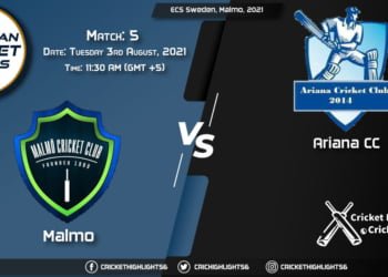 MAL vs ARI, Live Scorecard, Match 5, August 3, 2021, Live Cricket Score, ECS Sweden, Malmo, 2021