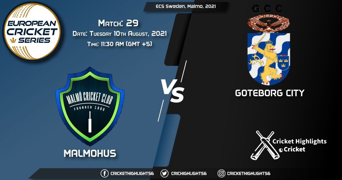 MAM vs GOC, Live Scorecard, Match 29, August 10, 2021, Live Cricket Score, ECS Sweden, Malmo, 2021