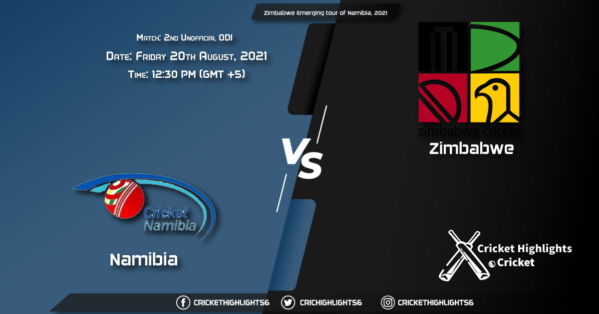 NAM vs ZIM-ET, Live Scorecard, Match 2nd Unofficial ODI, August 20, 2021, Live Cricket Score, Zimbabwe Emerging tour of Namibia, 2021