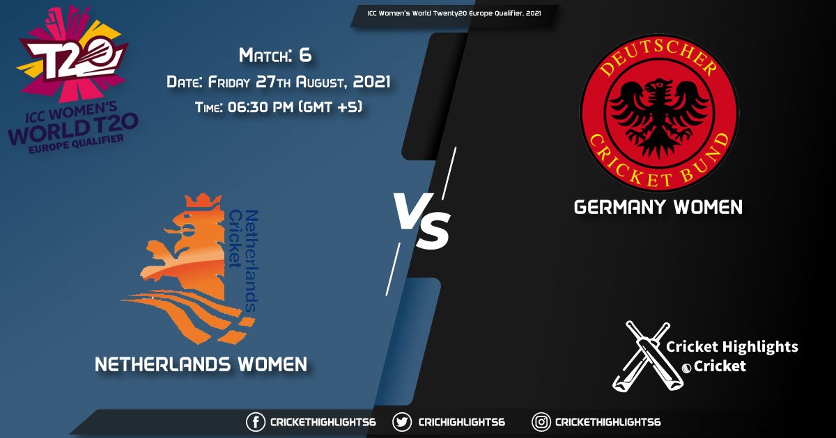 NL-W vs GER-W, Live Scorecard, Match 6, August 27, 2021, Live Cricket Score, ICC Women's World Twenty20 Europe Qualifier, 2021