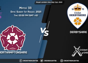 NOR vs DER, Live Scorecard, Match 33, August 1, 2021, Live Cricket Score, Royal London One-Day Cup, 2021