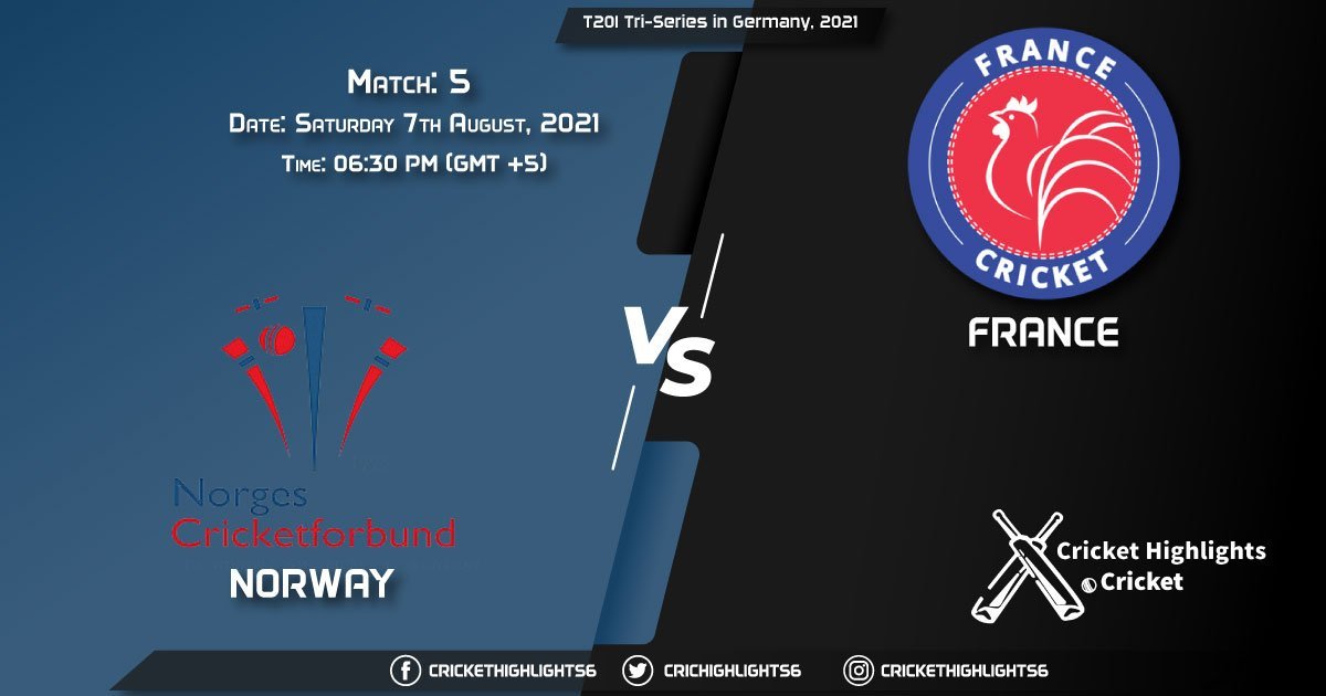 NOR vs FRA, Live Scorecard, Match 5, August 7, 2021, Live Cricket Score, T20I Tri-Series in Germany, 2021