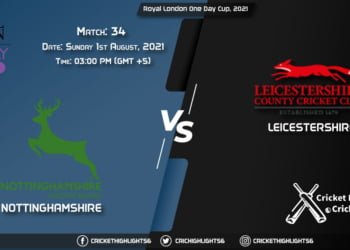 NOT vs LEI, Live Scorecard, Match 34, August 1, 2021, Live Cricket Score, Royal London One-Day Cup, 2021
