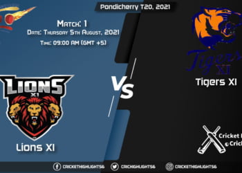 Pondicherry T20, 2021 Live Match 1, LIO vs TIG LIVE Streaming for free, When, Where, How to Watch