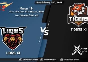 Pondicherry T20, 2021 Live Match 16, LIO vs TIG LIVE Streaming for free, When, Where, How to Watch
