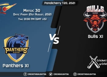 Pondicherry T20, 2021 Live Match 30, PAN vs BUL LIVE Streaming for free, When, Where, How to Watch