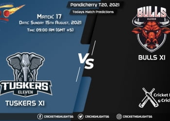 Pondicherry T20, 2021, Match 17 TUS vs BUL, Playing 11 & Today's Match Predictions