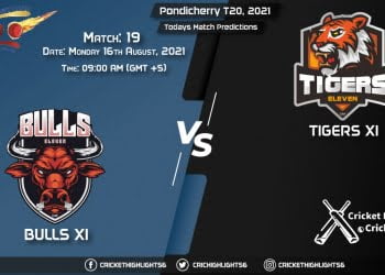 Pondicherry T20, 2021, Match 19 BUL vs TIG, Playing 11 & Today's Match Predictions