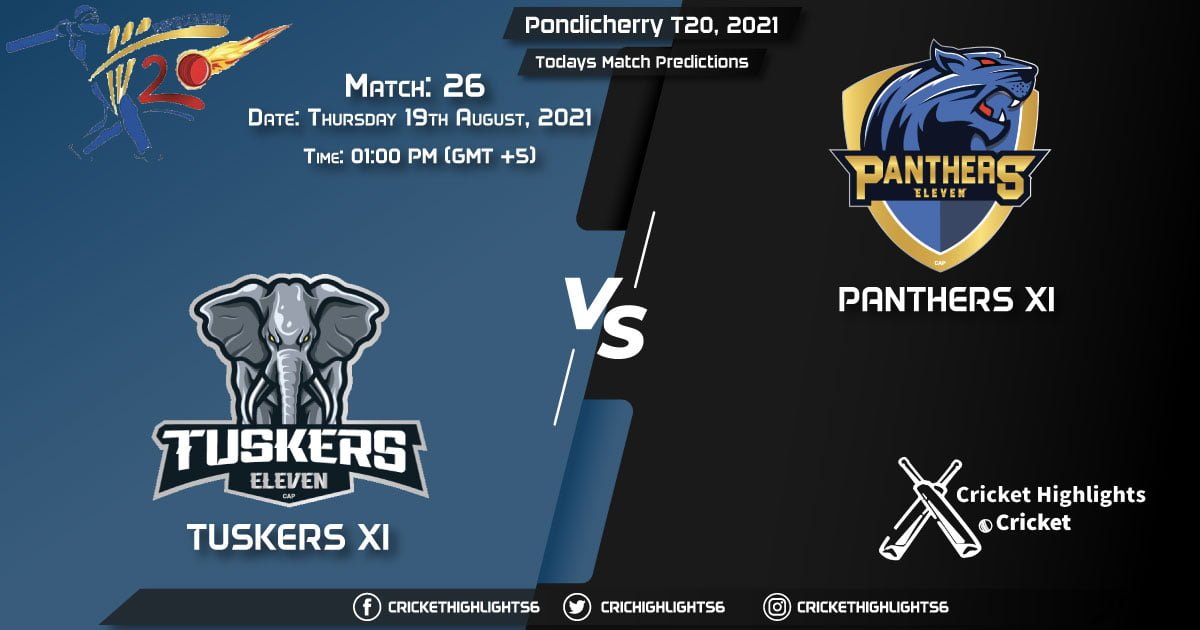 Pondicherry T20, 2021, Match 26 TUS vs PAN, Playing 11 & Today's Match Predictions
