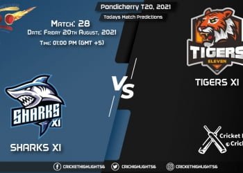 Pondicherry T20, 2021, Match 28 SHA vs TIG, Playing 11 & Today's Match Predictions