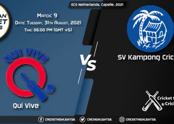 QUV vs KAM Live Score Match 9, Playing 11 Live Match Today, August 31, 2021, ECS Netherlands, Capelle, 2021