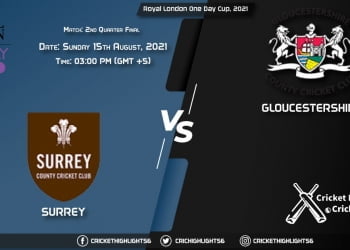 Royal London One-Day Cup, 2021 Live Match 2nd Quarter Final, SUR vs GLO LIVE Streaming for free, When, Where, How to Watch