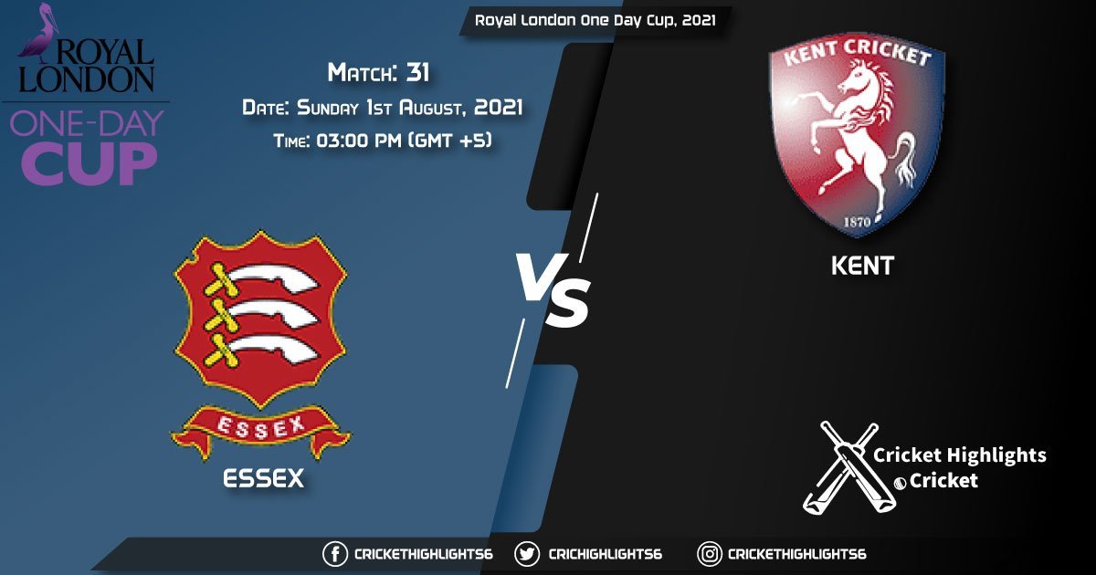 Royal London One-Day Cup, 2021 Live Match 31, ESS vs KEN LIVE Streaming for free, When, Where, How to Watch