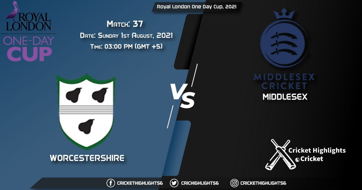 Royal London One-Day Cup, 2021 Live Match 37, WOR vs MID LIVE Streaming for free, When, Where, How to Watch