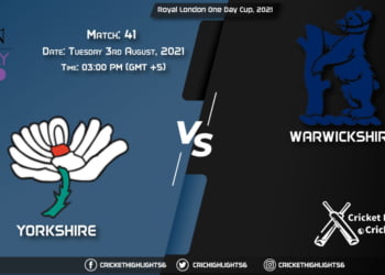 Royal London One-Day Cup, 2021, Live Match 41, YOR vs WAR, LIVE Streaming for free, When, Where, How to Watch