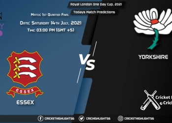 Royal London One-Day Cup, 2021, Match 1st Quarter Final ESS vs YOR, Playing 11 & Today's Match Predictions