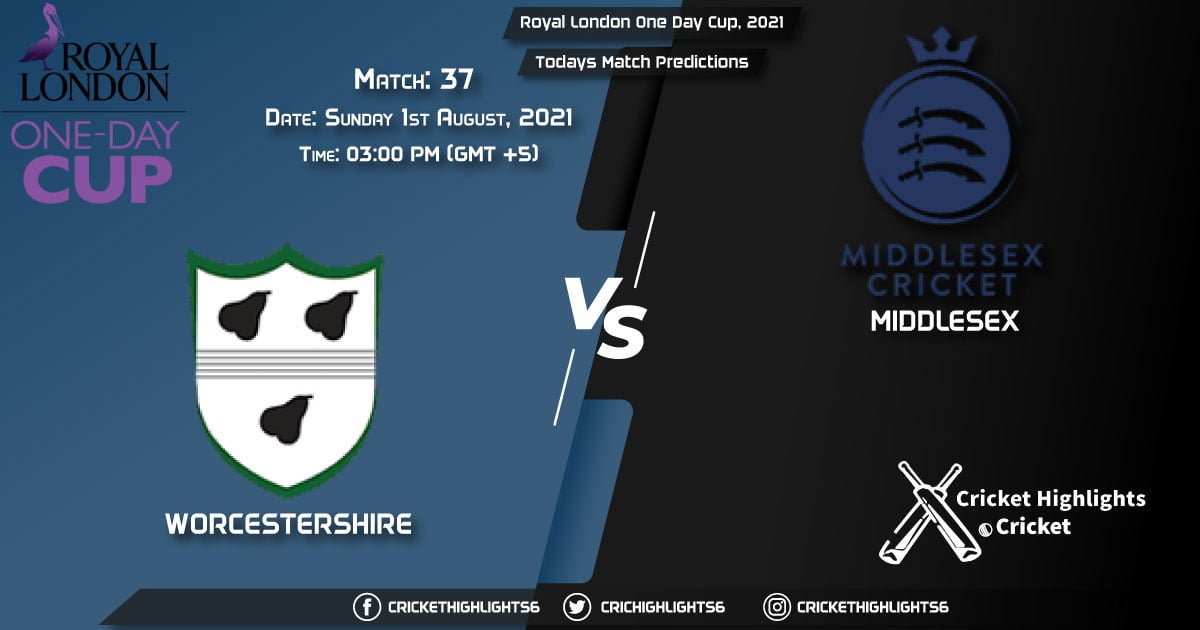 Royal London One-Day Cup, 2021, Match 37 WOR vs MID, Playing 11 & Today's Match Predictions