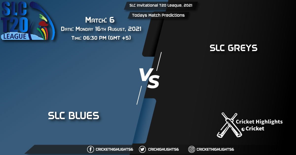 SLC Invitational T20 League, 2021, Match 6 SLBL vs SLGY, Playing 11 & Today's Match Predictions
