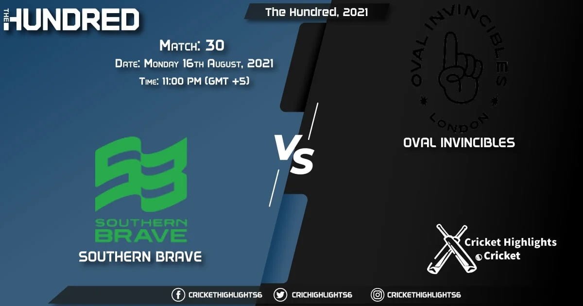 SOB vs OVI, Live Scorecard, Match 30, August 16, 2021, Live Cricket Score, The Hundred, 2021