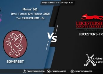 SOM vs LEI, Live Scorecard, Match 62, August 10, 2021, Live Cricket Score, Royal London One-Day Cup, 2021