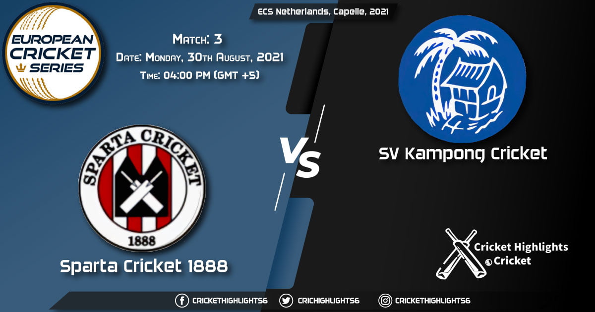 SPC vs KAM Live Score Match 3, Playing 11 Live Match Today, August 30, 2021, ECS Netherlands, Capelle, 2021