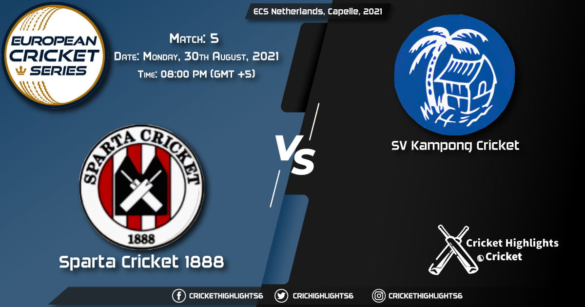 SPC vs KAM Live Score Match 5, Playing 11 Live Match Today, August 30, 2021, ECS Netherlands, Capelle, 2021