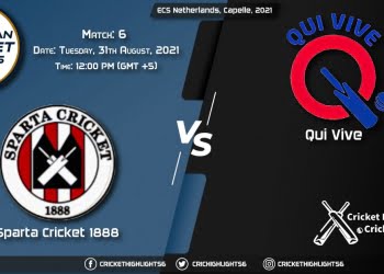 SPC vs QUV Live Score Match 6, Playing 11 Live Match Today, August 31, 2021, ECS Netherlands, Capelle, 2021