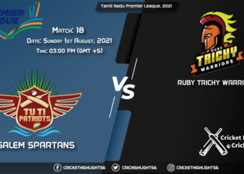 SS vs RTW, Live Scorecard, Match 18, August 1, Live Cricket Score, Tamil Nadu Premier League, 2021
