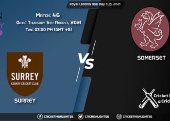 SUR vs SOM, Live Scorecard, Match 46, August 5, 2021, Live Cricket Score, Royal London One-Day Cup, 2021