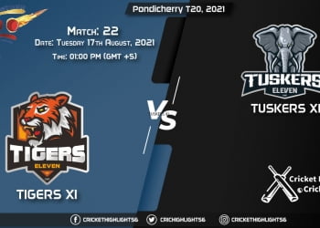 TIG vs TUS, Live Scorecard, Match 22, August 17, 2021, Live Cricket Score, Pondicherry T20, 2021
