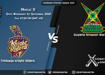 TKR vs GUY Live Score Match 11, Playing 11 Live Match Today, September 1, 2021, Caribbean Premier League, 2021