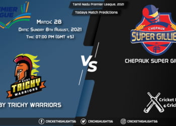 Tamil Nadu Premier League, 2021, Match 28 RTW vs CSG, Playing 11 & Today's Match Predictions