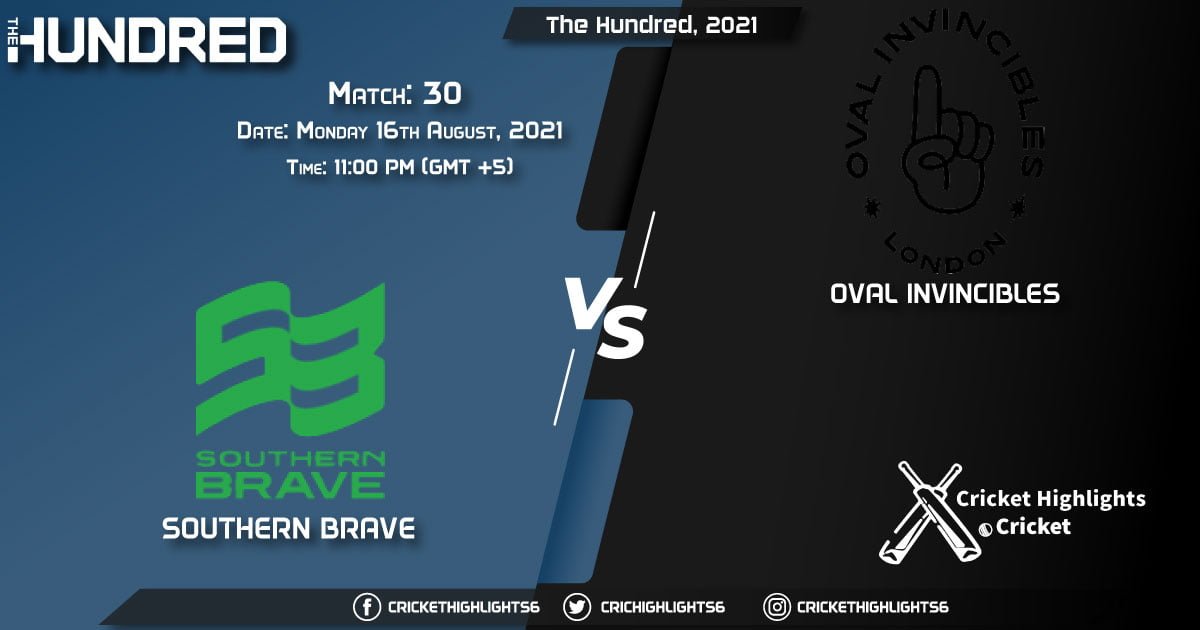 The Hundred, 2021 Live Match 30, SOB vs OVI LIVE Streaming for free, When, Where, How to Watch