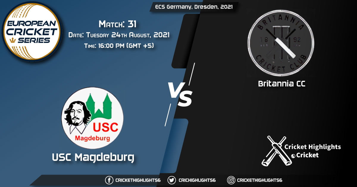 USCM vs BRI, Live Scorecard, Match 31, August 24, 2021, Live Cricket Score, ECS Germany, Dresden, 2021