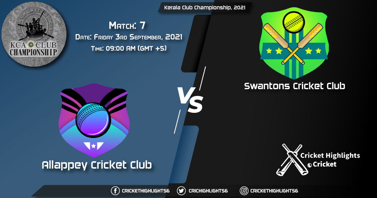 ALC vs SWC Live Score Match 7, Playing 11 Live Match Today, September 3, 2021, Kerala Club Championship, 2021