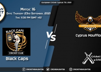 BCP vs CYM Live Score Match 16, Playing 11 Live Match Today, September 23, 2021, European Cricket Cyprus T10, 2021