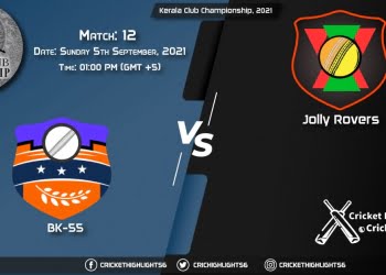 BKK vs JRO Live Score Match 12, Playing 11 Live Match Today, September 5, 2021, Kerala Club Championship, 2021