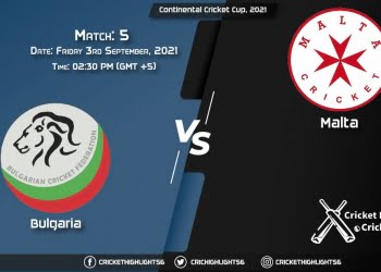 BUL vs MAL Live Score Match 5, Playing 11 Live Match Today, September 3, 2021, Continental Cricket Cup, 2021