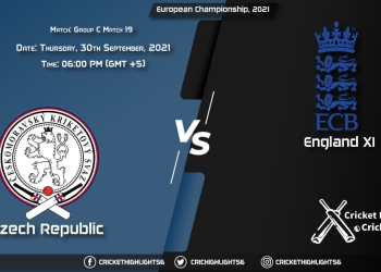CZR vs ENG XI Live Score Match 19 - Group C, Playing 11 Live Match Today, September 30, 2021, European Championship, 2021