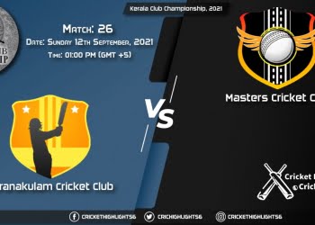 ENC vs MTC Live Score Match 26, Playing 11 Live Match Today, September 12, 2021, Kerala Club Championship, 2021