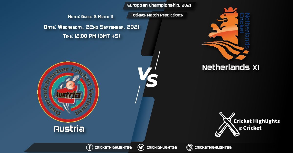 European Championship, 2021, Group B - Match 11 : AUT vs NED XI, Playing 11 & Today's Match Predictions