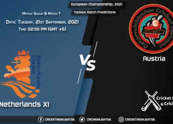 European Championship, 2021, Group B - Match 7 NED XI vs AUS, Playing 11 & Today's Match Predictions