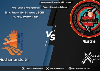 European Championship, 2021, Group B - Match Qualifer 1 NED XI vs AUT, Playing 11 & Today's Match Predictions