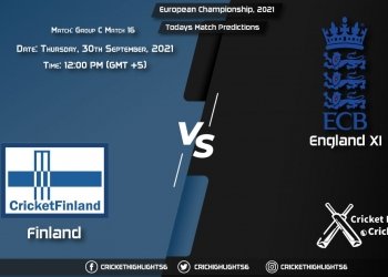European Championship, 2021, Group C - Match 16 FIN vs ENG XI, Playing 11 & Today's Match Predictions