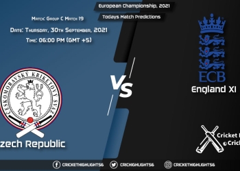 European Championship, 2021, Group C - Match 19 CZR vs ENG XI, Playing 11 & Today's Match Predictions