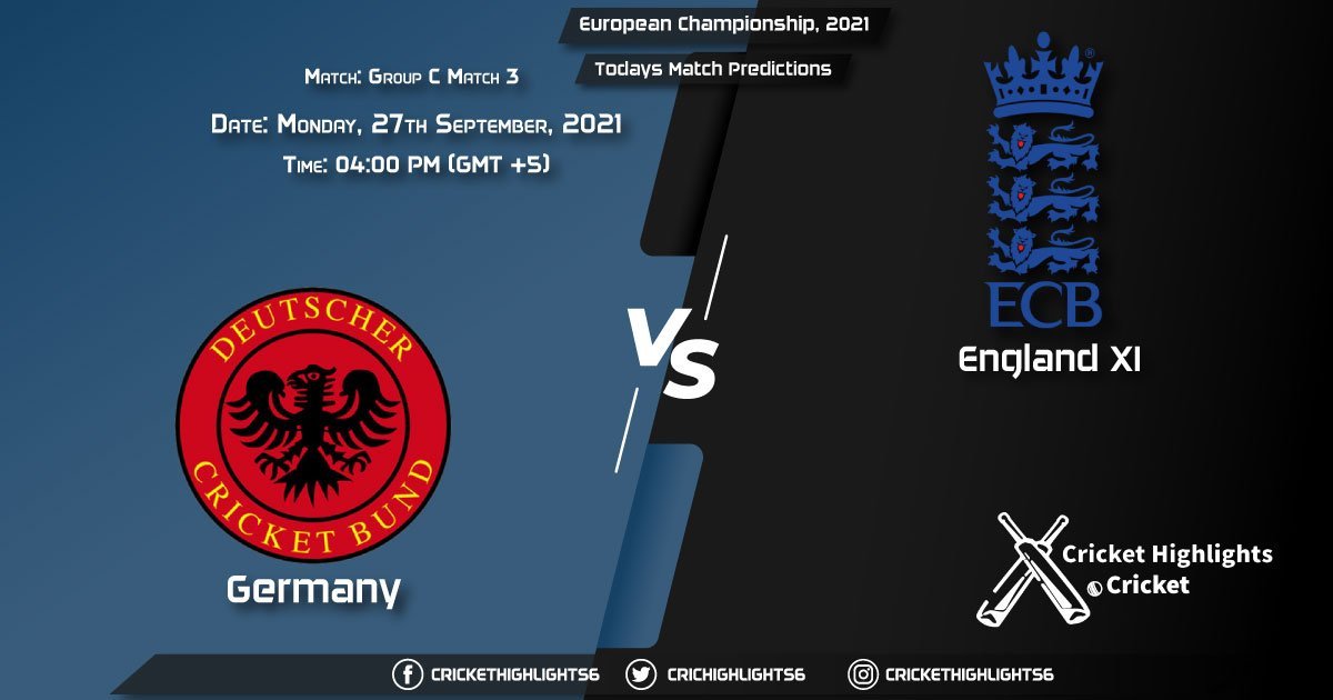 European Championship, 2021, Group C - Match 3 GER vs ENG XI, Playing 11 & Today's Match Predictions