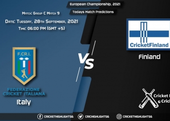 European Championship, 2021, Match 9 - Group C ITA vs FIN, Playing 11 & Today's Match Predictions