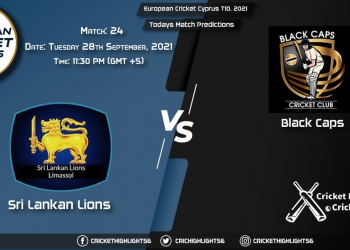 European Cricket Cyprus T10, 2021, Match 24 SLL vs PCB, Playing 11 & Today's Match Predictions