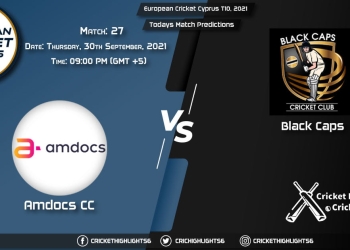European Cricket Cyprus T10, 2021, Match 27 AMD vs BCP, Playing 11 & Today's Match Predictions
