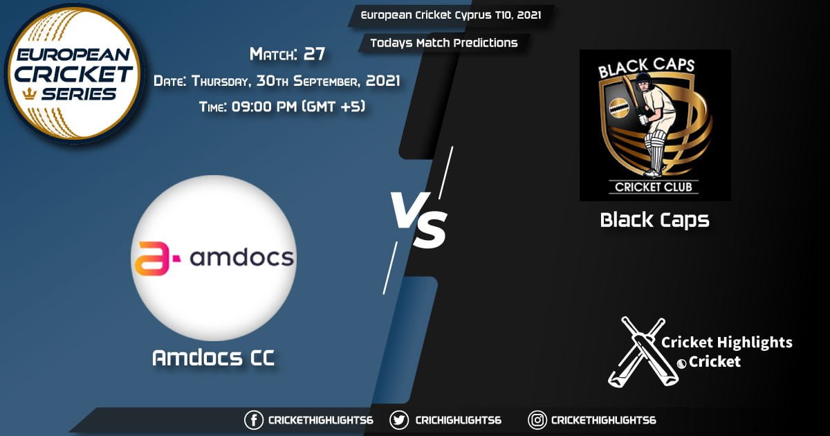 European Cricket Cyprus T10, 2021, Match 27 AMD vs BCP, Playing 11 & Today's Match Predictions